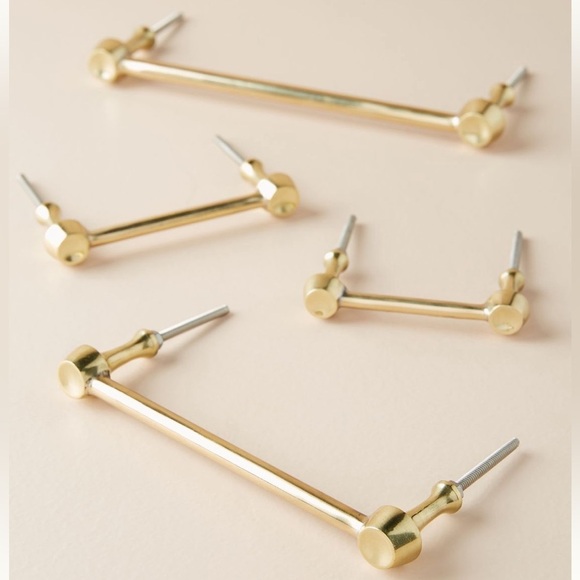 Anthropologie Hammered Brass Handle Extra Large NIB - Picture 3 of 13